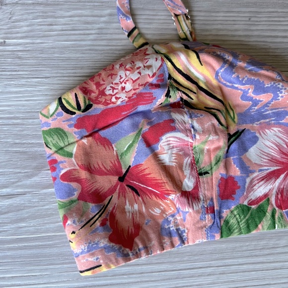 LF tropical print crop top size XS NWT - Picture 3 of 16
